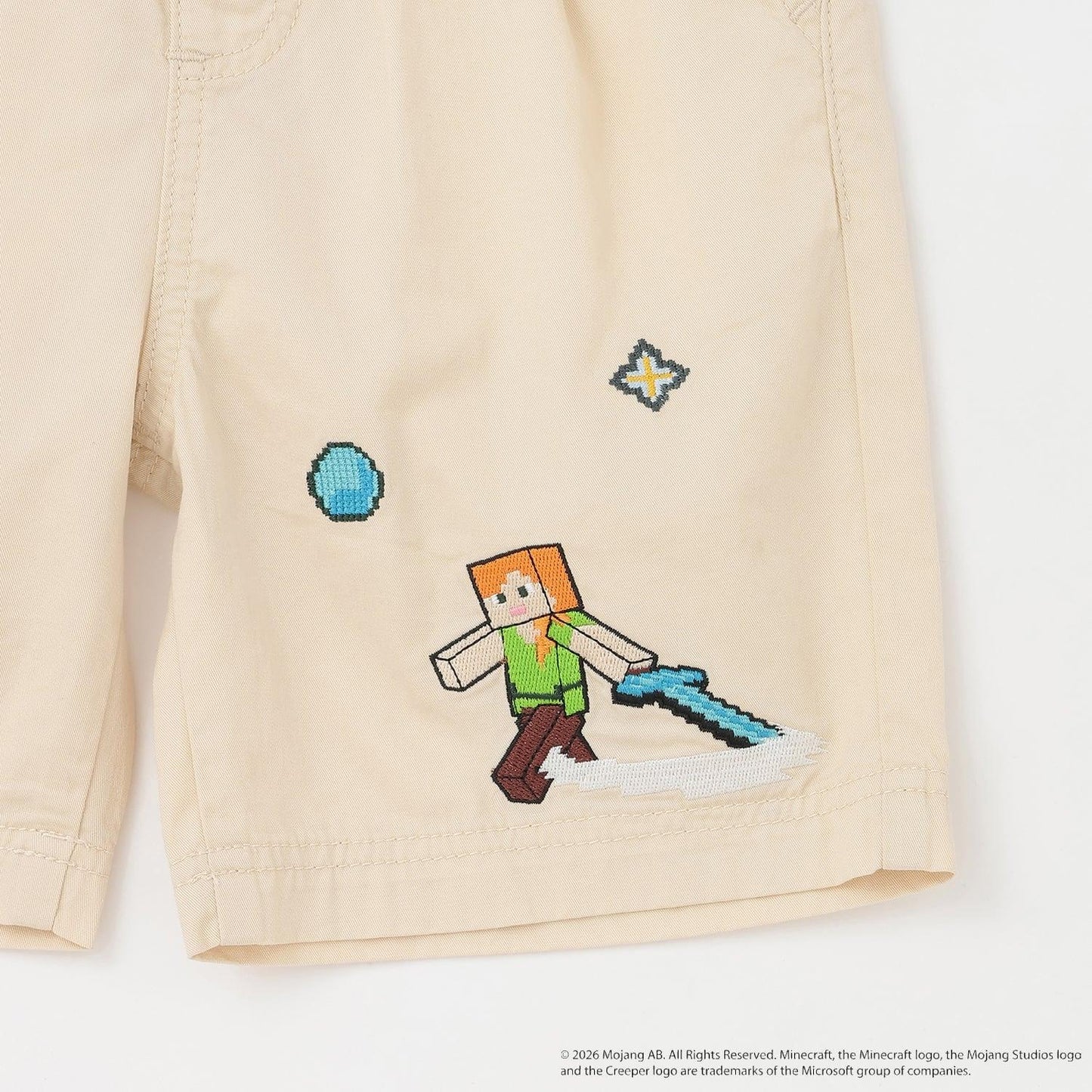 MINECRAFT 刺繡休閒短褲
