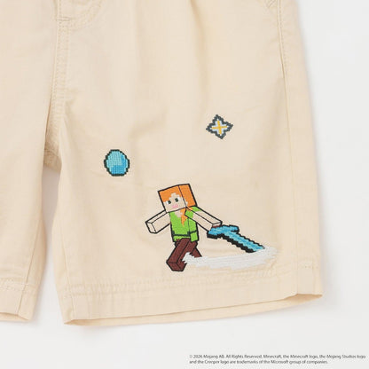 MINECRAFT 刺繡休閒短褲