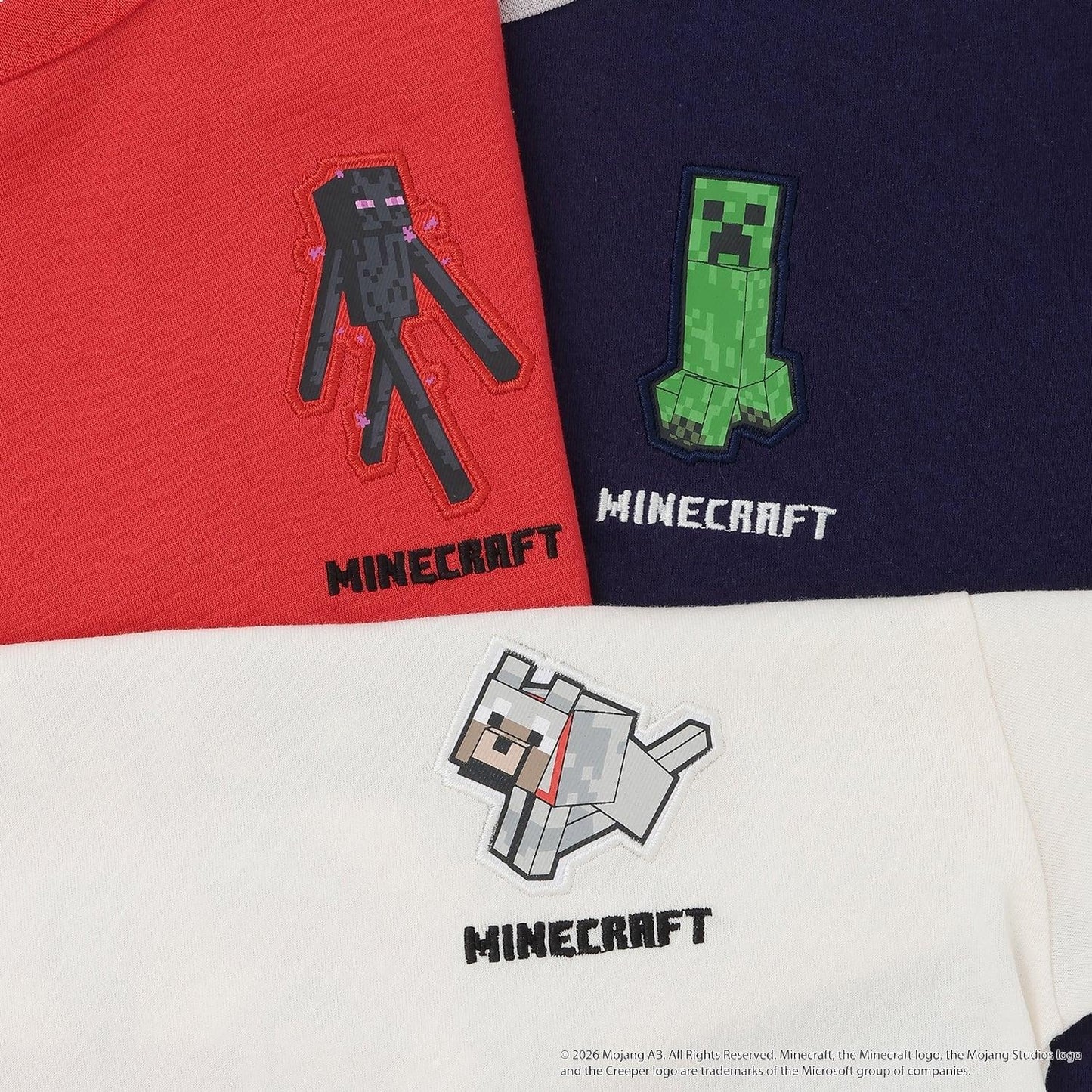 MINECRAFT 刺繡短袖T恤