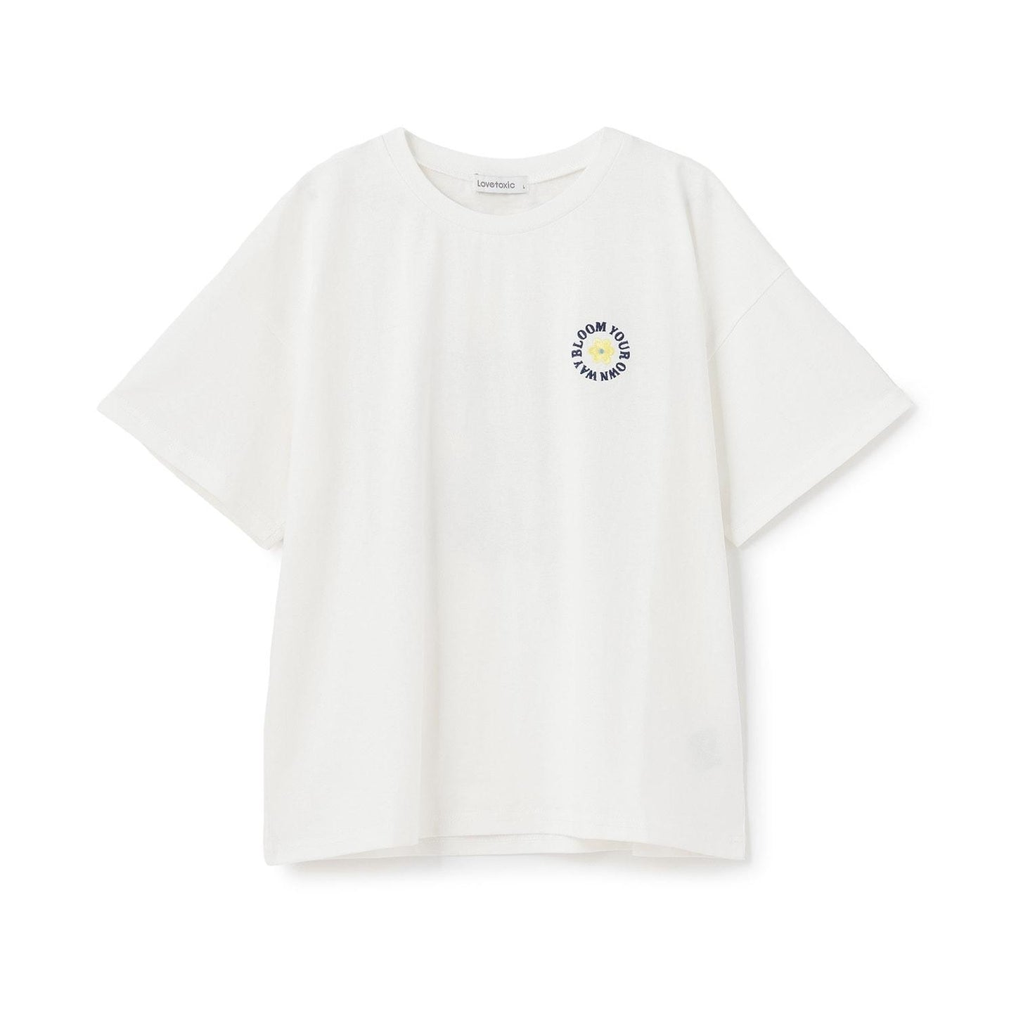 發泡花朵Logo純棉短袖T恤