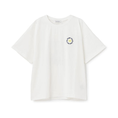 發泡花朵Logo純棉短袖T恤