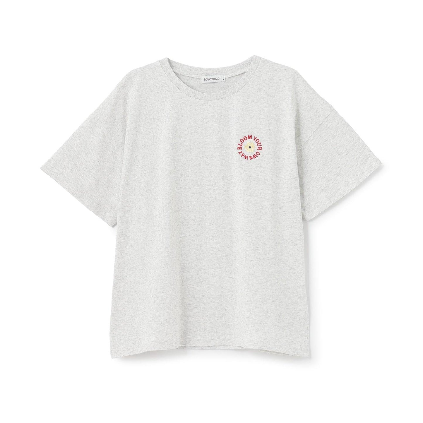 發泡花朵Logo純棉短袖T恤