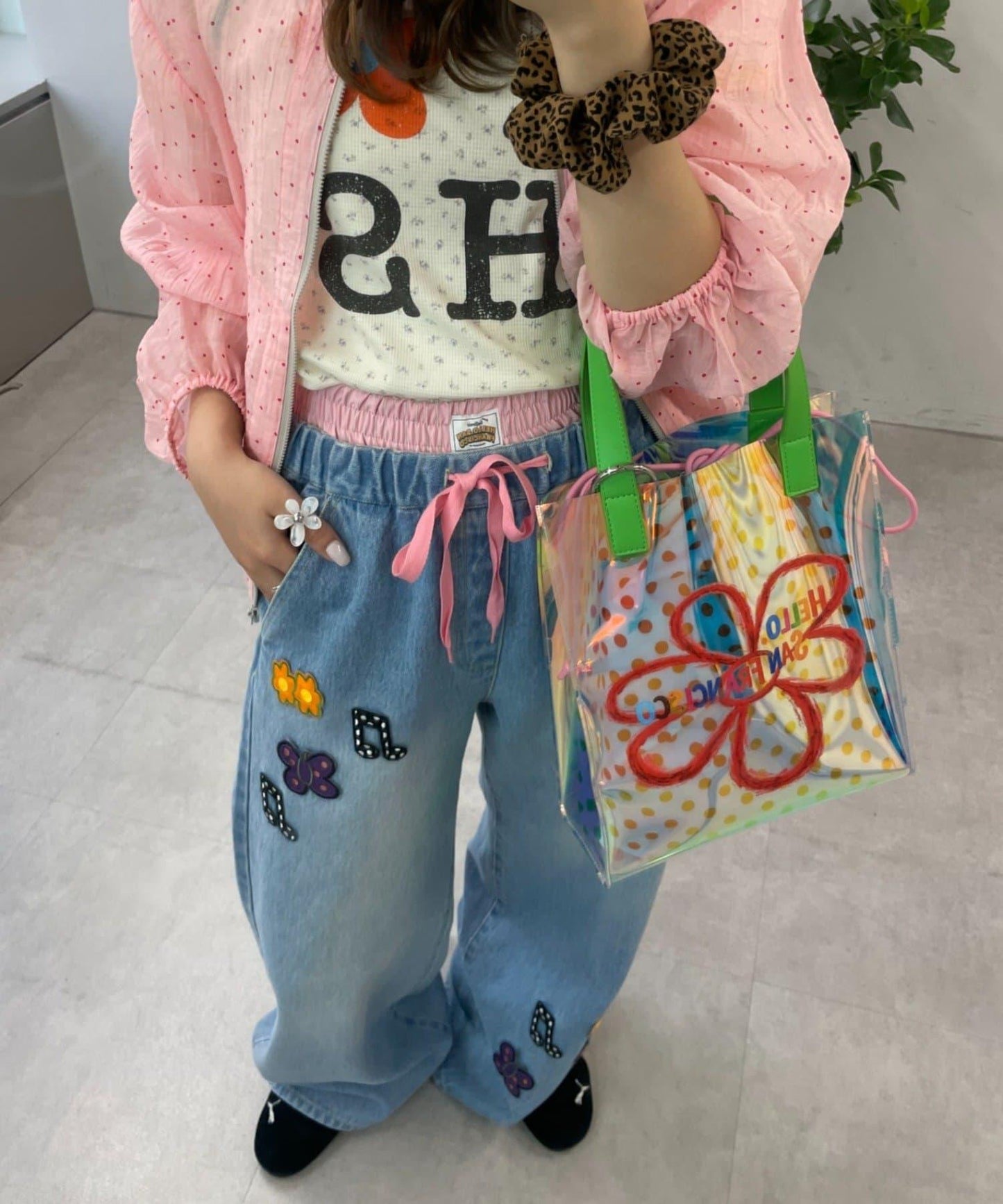 HELLO.SANFRANCISCO 蕾絲條紋短褲