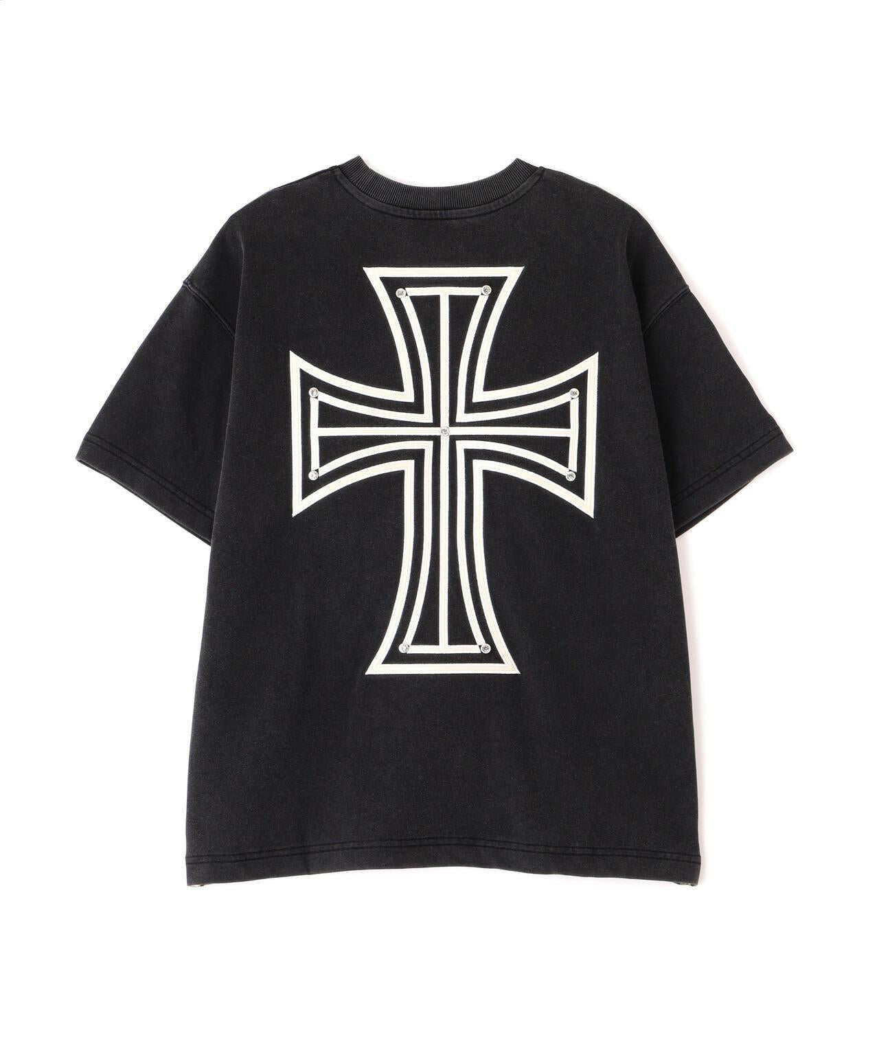 UNKNOWN LONDON/アンノウンロンドン/【LHP EXCLUSIVE】LEATHER CROSS TEE
