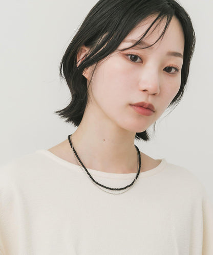 不鏽鋼彩色珠子2件套項鍊