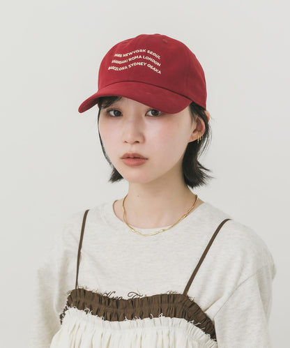 波浪字母刺繡棒球帽