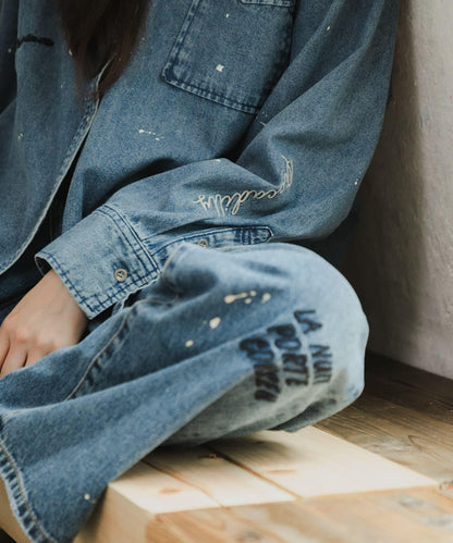 PICCADILLY×URBAN RESEARCH 刺繡牛仔褲