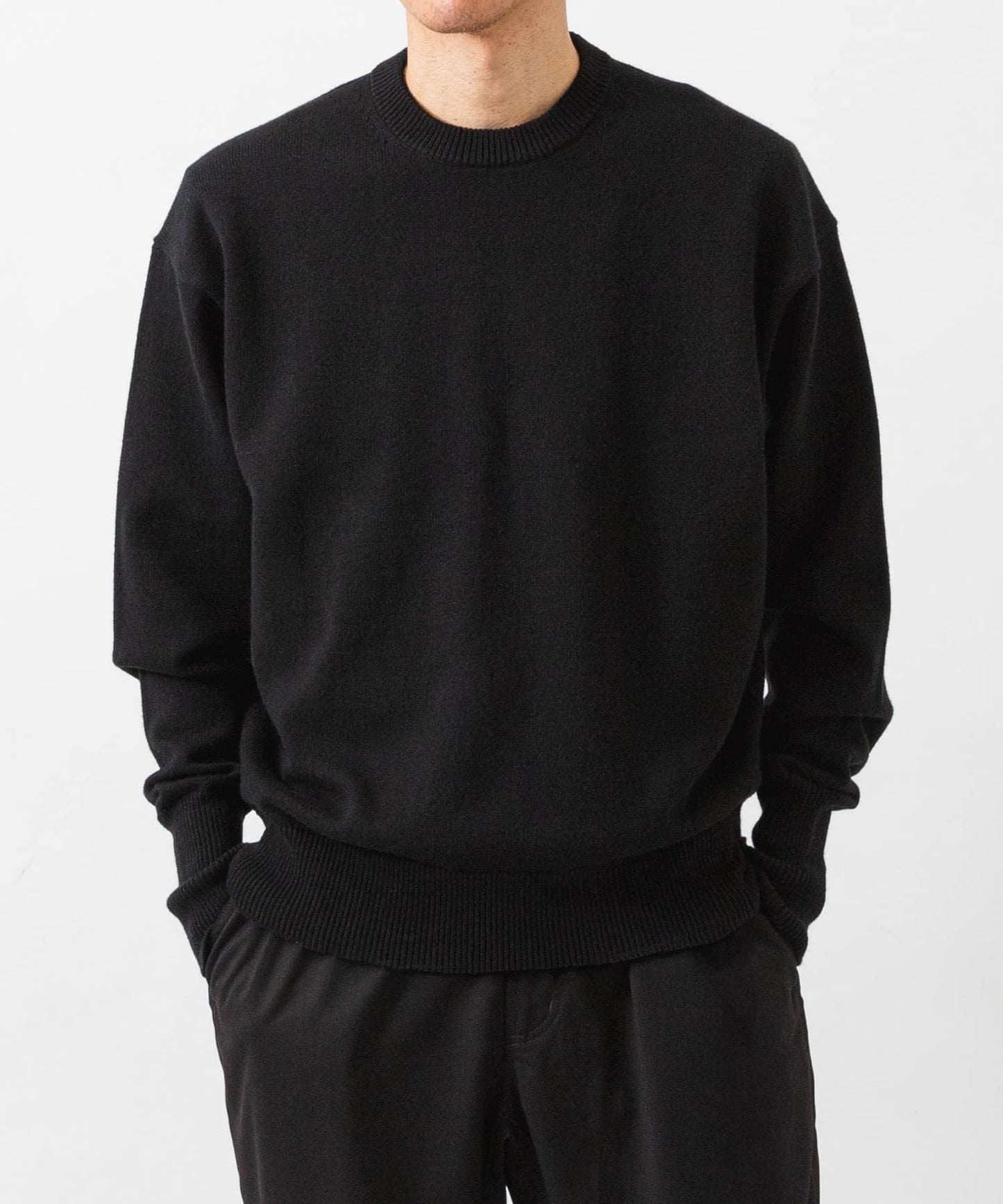 COTTON CASHMERE 圓領針織衫