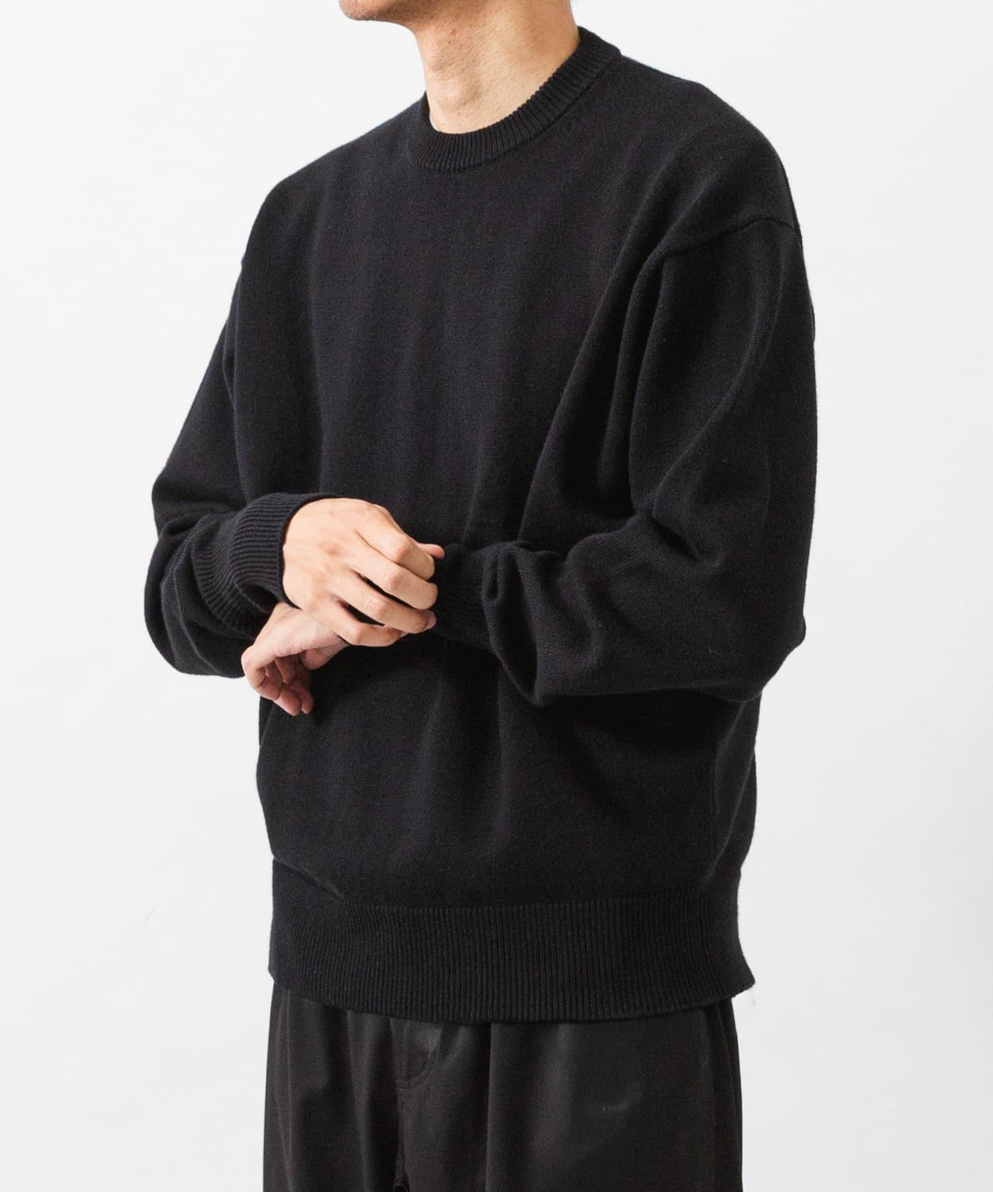 COTTON CASHMERE 圓領針織衫
