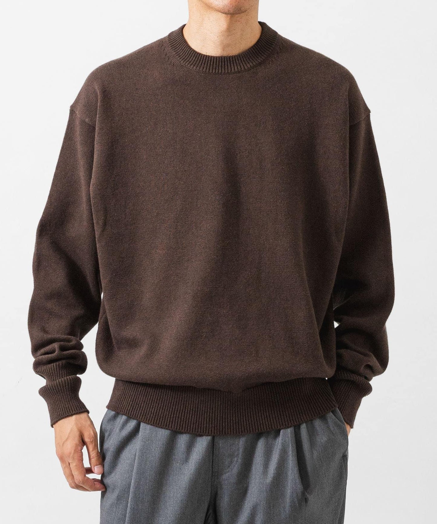 COTTON CASHMERE 圓領針織衫