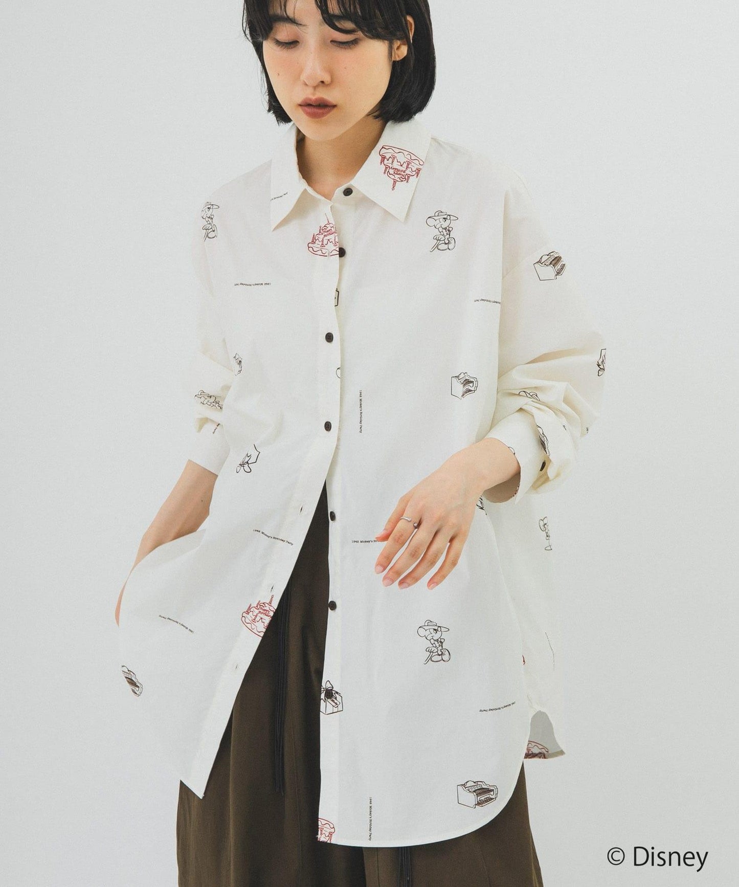 迪士尼印花襯衫