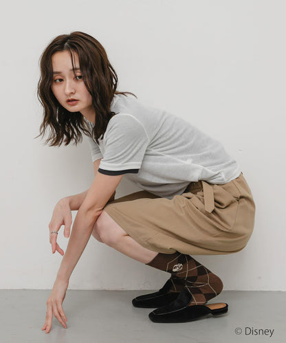 迪士尼 阿蓋爾菱格紋襪子