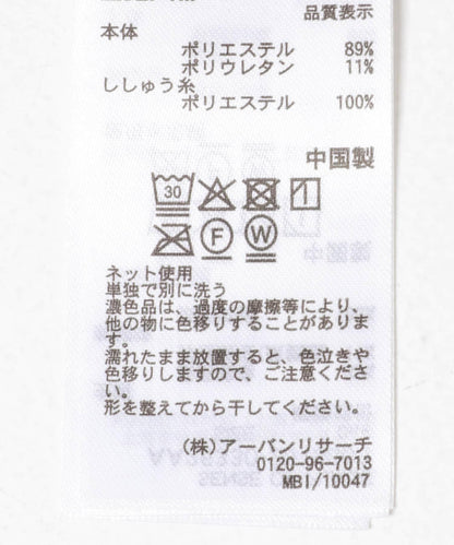 2WAY刺繡絲絨T恤