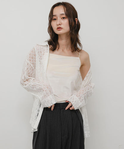 拼接蕾絲襯衫