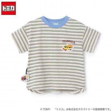 TOMICA 接觸冷感 多色條紋 短袖T恤