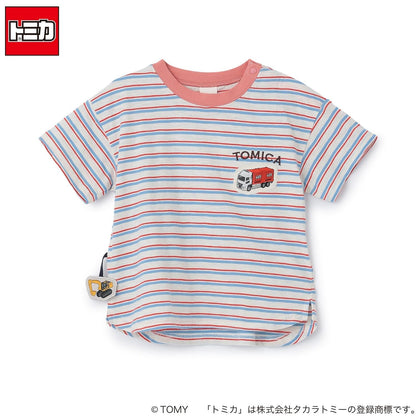 TOMICA 接觸冷感 多色條紋 短袖T恤