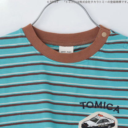 TOMICA 接觸冷感 多色條紋 短袖T恤
