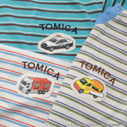 TOMICA 接觸冷感 多色條紋 短袖T恤