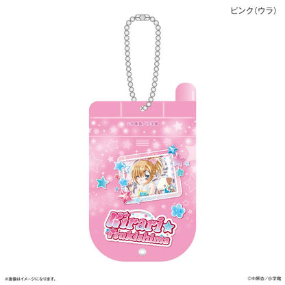 きらりん☆レボリューション（偶像宣言） 翻蓋手機風滑動亞克力鑰匙扣 粉色