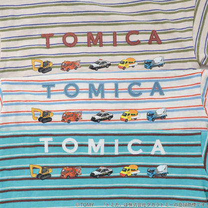 TOMICA 接觸冷感 多色條紋 短袖T恤