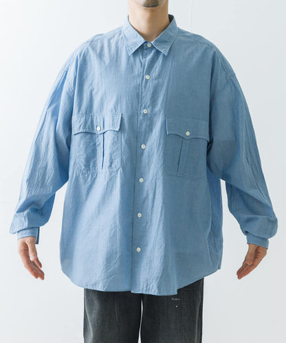 PORTER CLASSIC ROLL UP CHAMBRAY SHIRTS