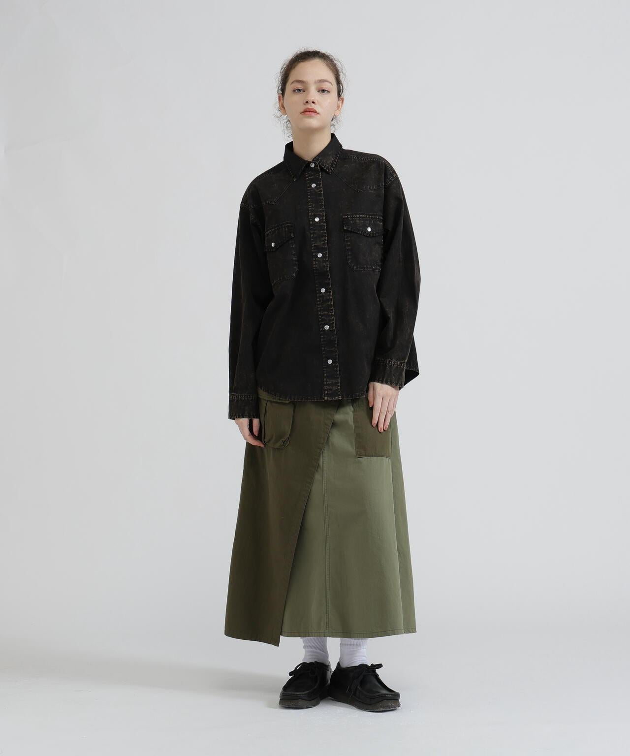 MILITARY LAYERED LIKE 半身裙