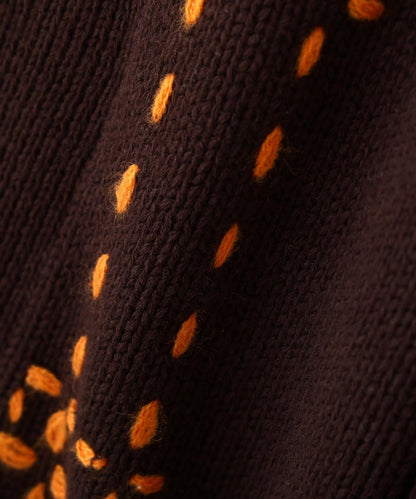 B omnivore/ビーオムニボー HANDSTITCH CABLE KNIT JKT 手工縫線麻花針織夾克