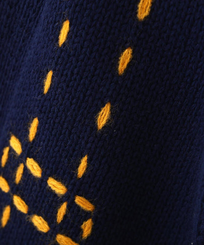 B omnivore/ビーオムニボー HANDSTITCH CABLE KNIT JKT 手工縫線麻花針織夾克