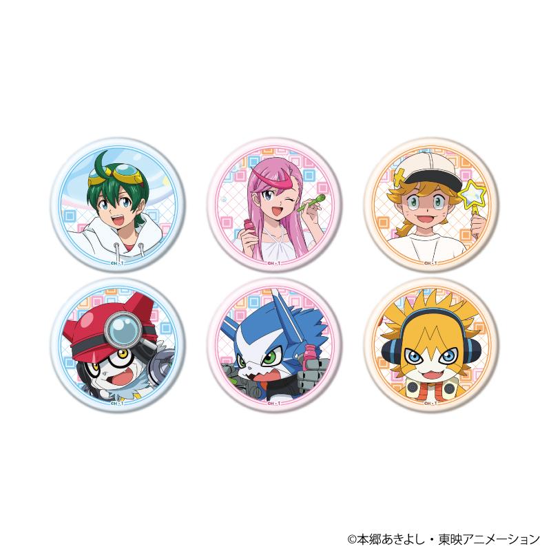 デジモンユニバース アプリモンスターズ（數碼寶貝宇宙 應用怪獸） 罐裝徽章01/シャボン玉ver. 全6種 コンプリートセット（全6種）