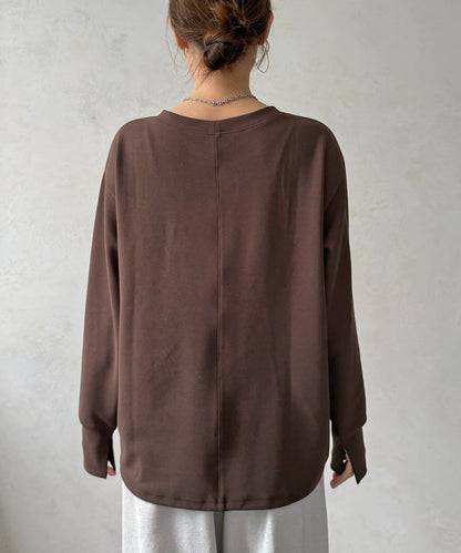 剪裁喬其紗Logo抽繩套頭衫