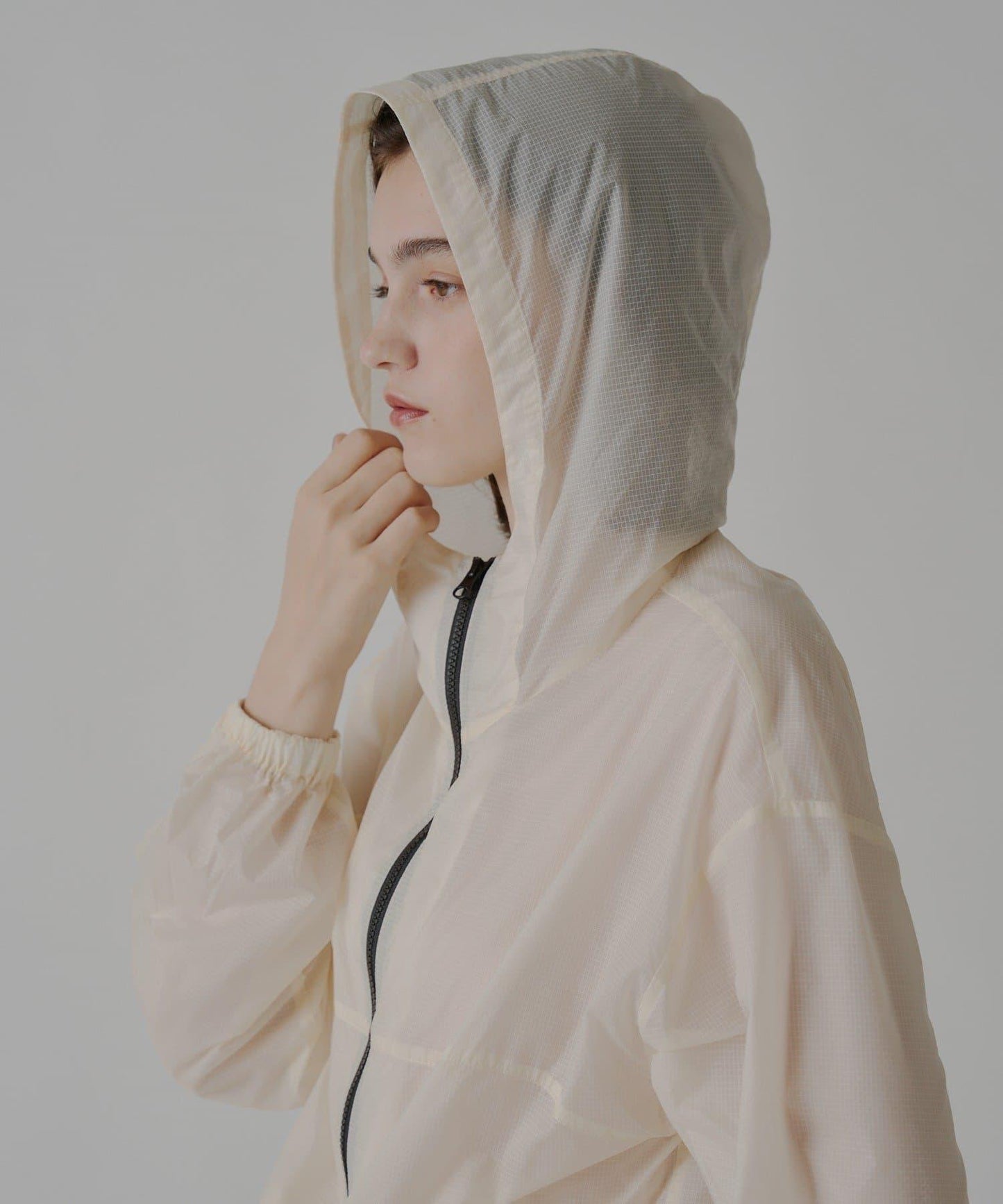 WHIMSIC 透明尼龍防風派克大衣
