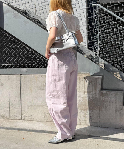W Closet 寬鬆收褶繭型褲