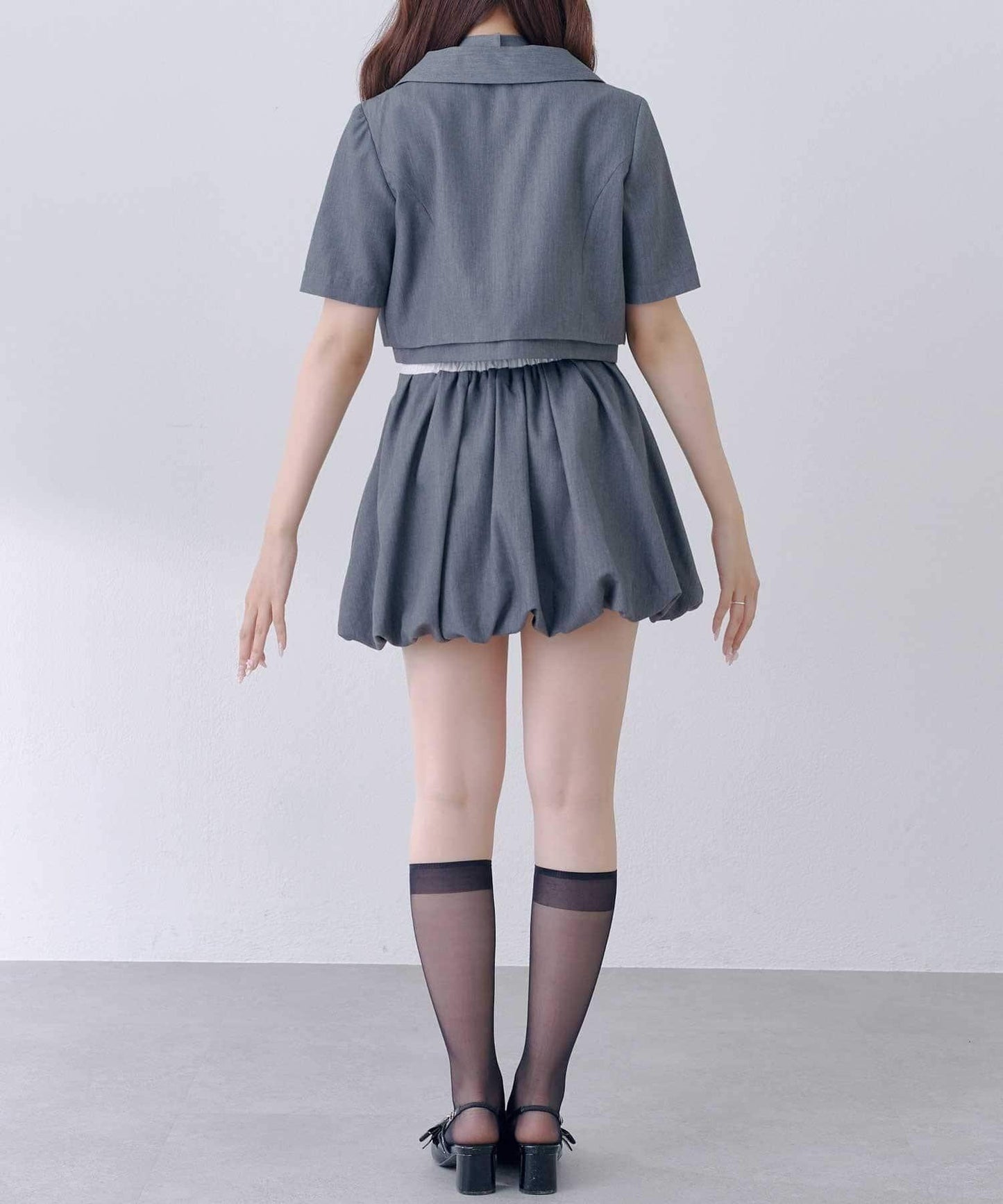 Belle Charme 迷你蝴蝶結短袖夾克