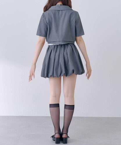 Belle Charme 迷你蝴蝶結短袖夾克