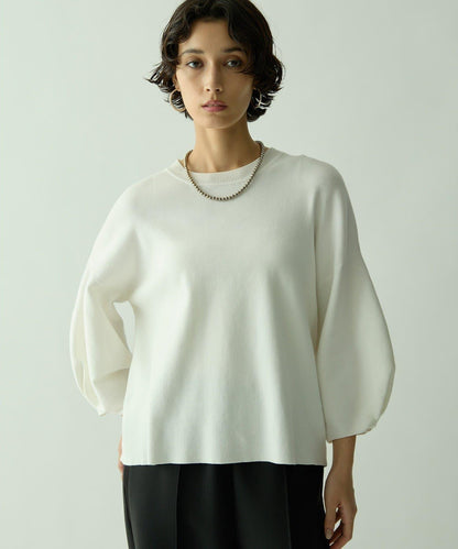 Drawing Numbers 棉質泡泡袖針織套頭衫