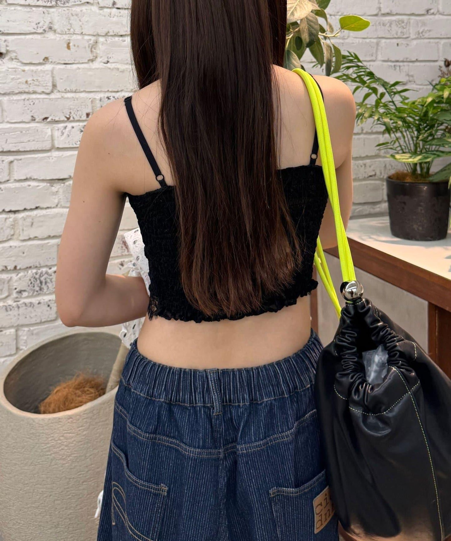 帶罩杯蕾絲束身吊帶背心