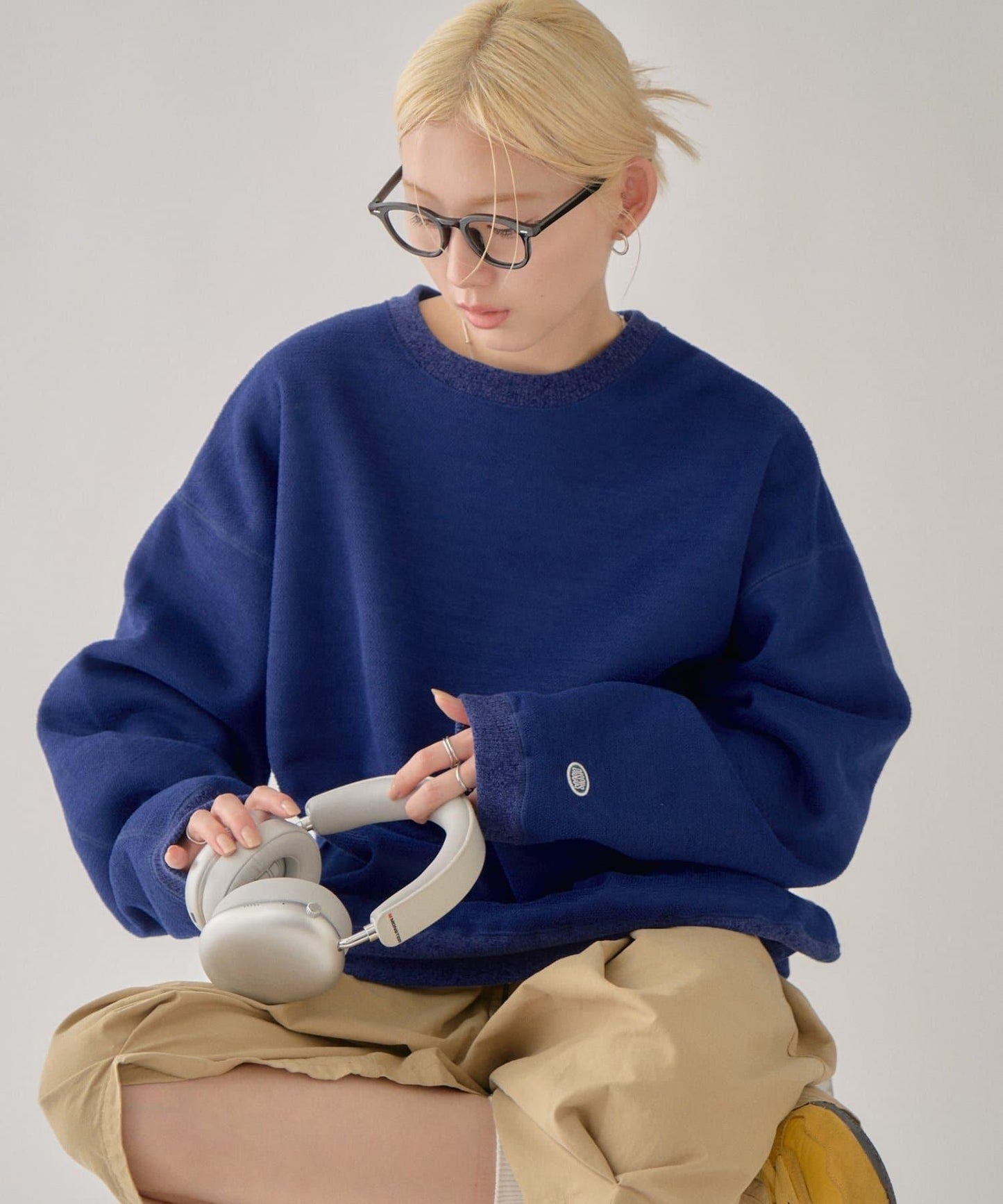 DISCUS 聯名鑲嵌內裡搖粒絨套頭衫