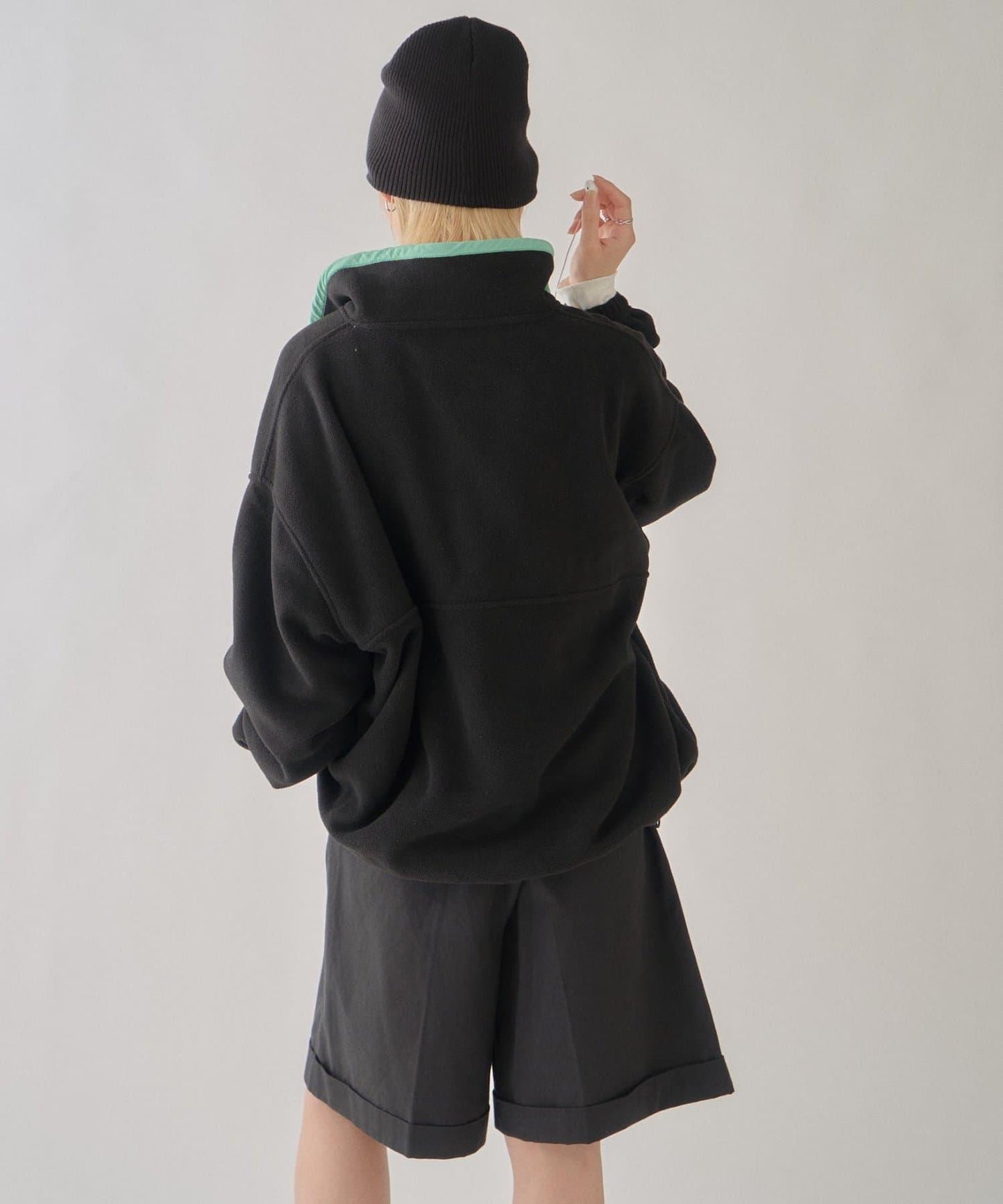 DISCUS 聯名 Oversize 抽繩下襬抓絨套頭衫