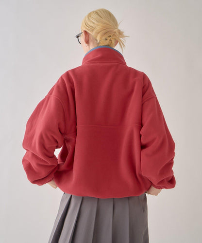 DISCUS 聯名 Oversize 抽繩下襬抓絨套頭衫