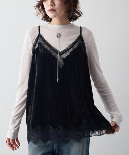 絲絨吊帶背心