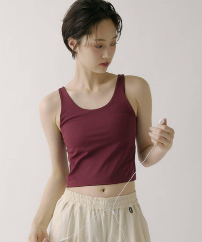 【MOTION】低強度支撐帶杯美式無袖背心