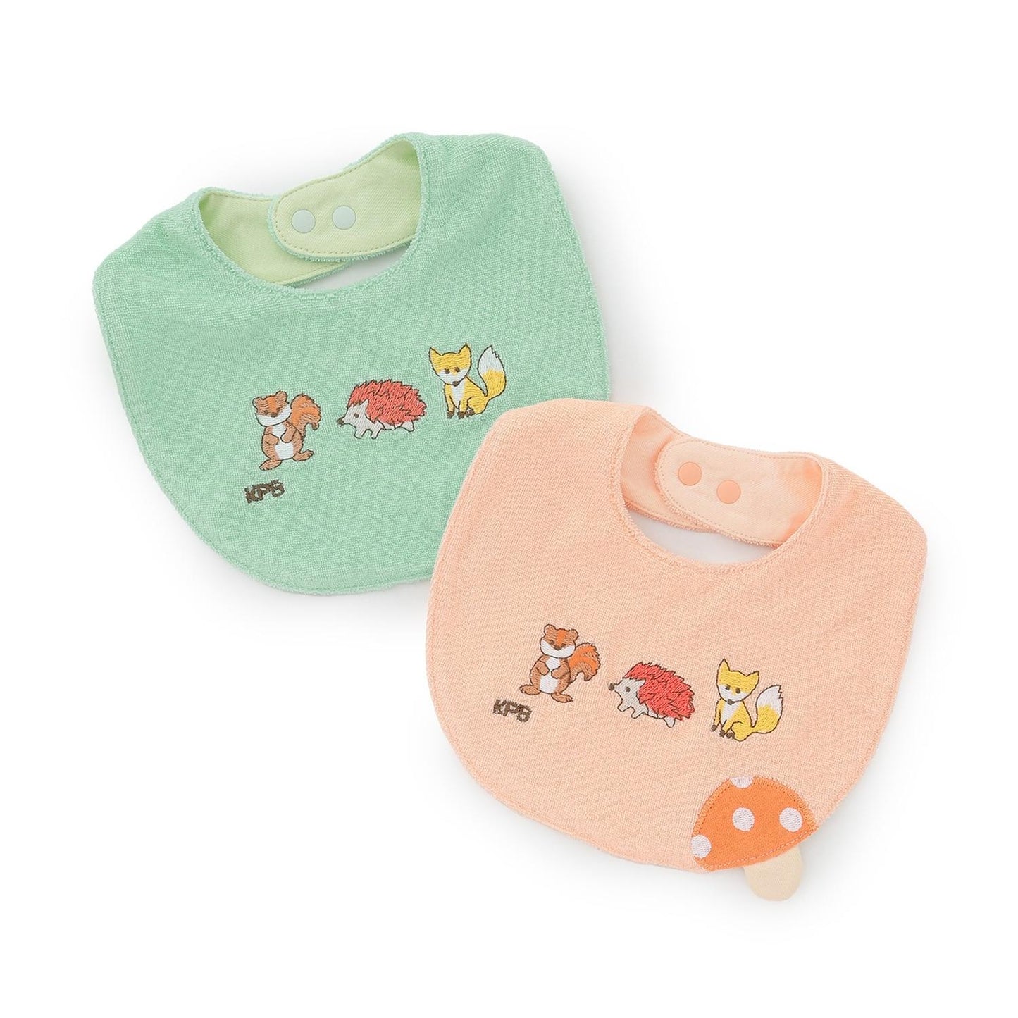 森林動物刺繡 圍兜