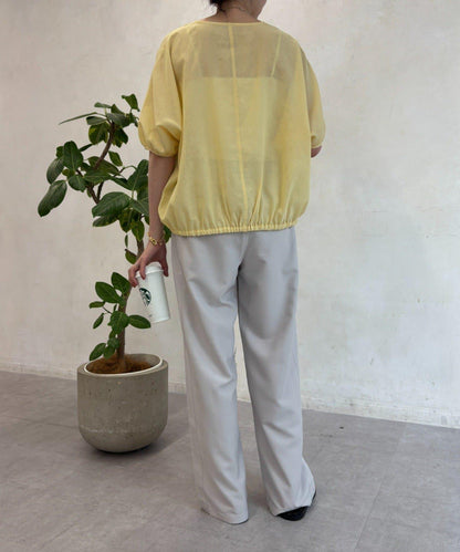 側邊拼接休閒褲