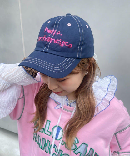 HELLO.SANFRANCISCO 亮片Logo蝴蝶結棒球帽