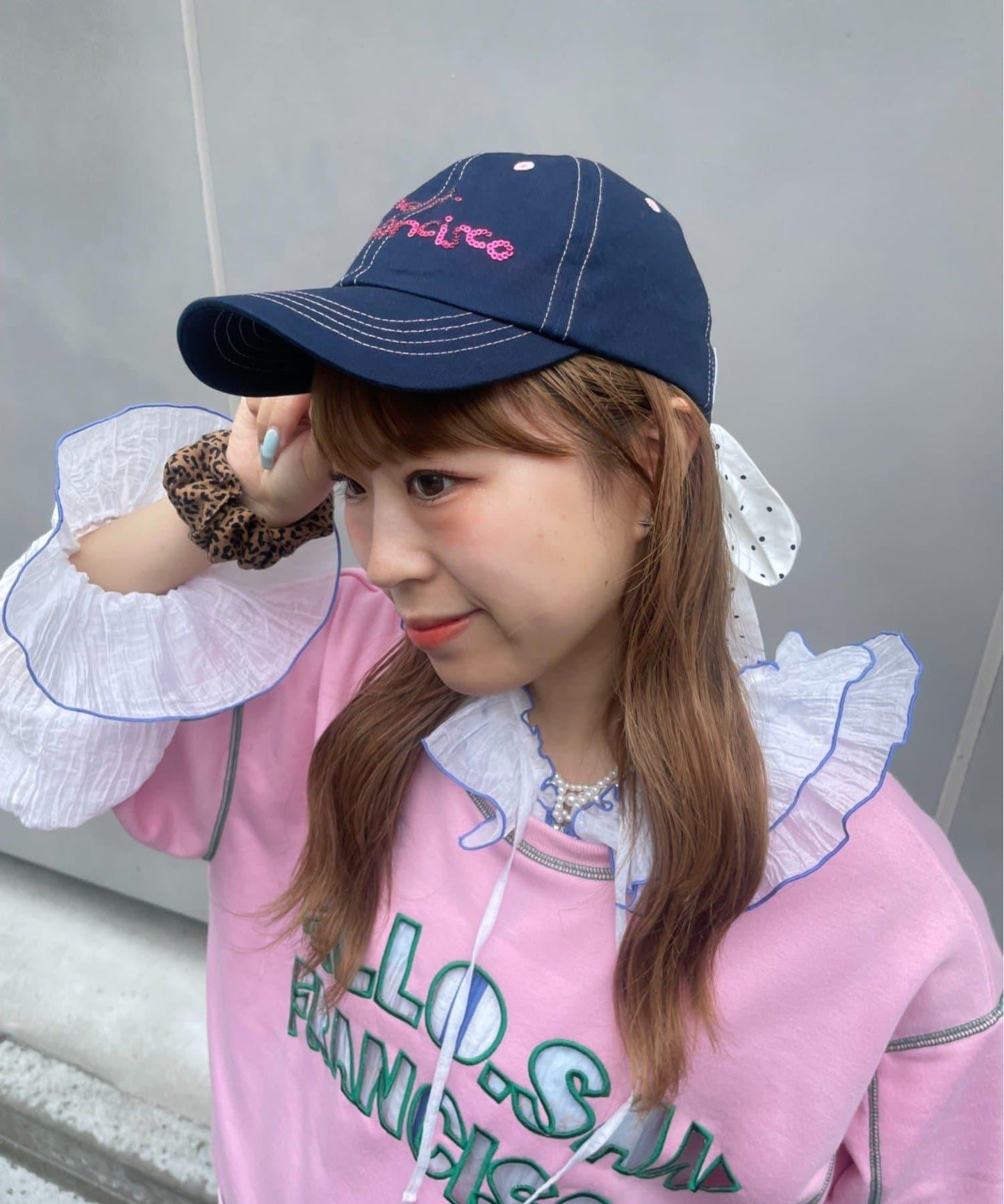 HELLO.SANFRANCISCO 亮片Logo蝴蝶結棒球帽
