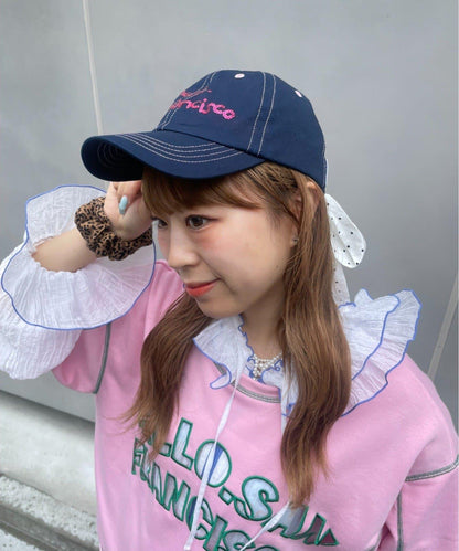 HELLO.SANFRANCISCO 亮片Logo蝴蝶結棒球帽