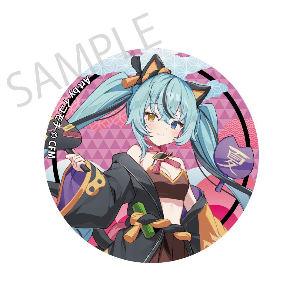初音未來×招き貓×真夏の熊谷 閃亮徽章 Art by イコモチ
