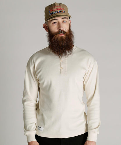 KNITTING HENLEY LS T-SHIRT 針織亨利領長袖T恤