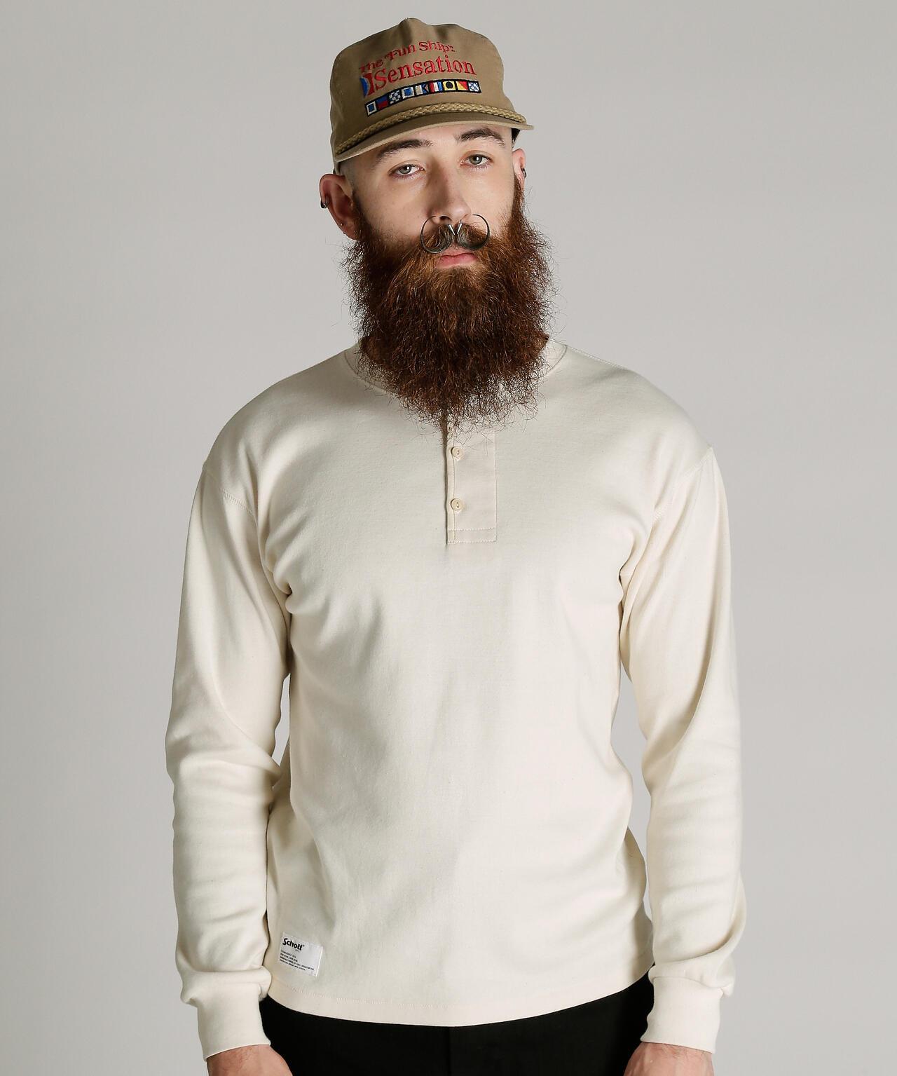 KNITTING HENLEY LS T-SHIRT 針織亨利領長袖T恤