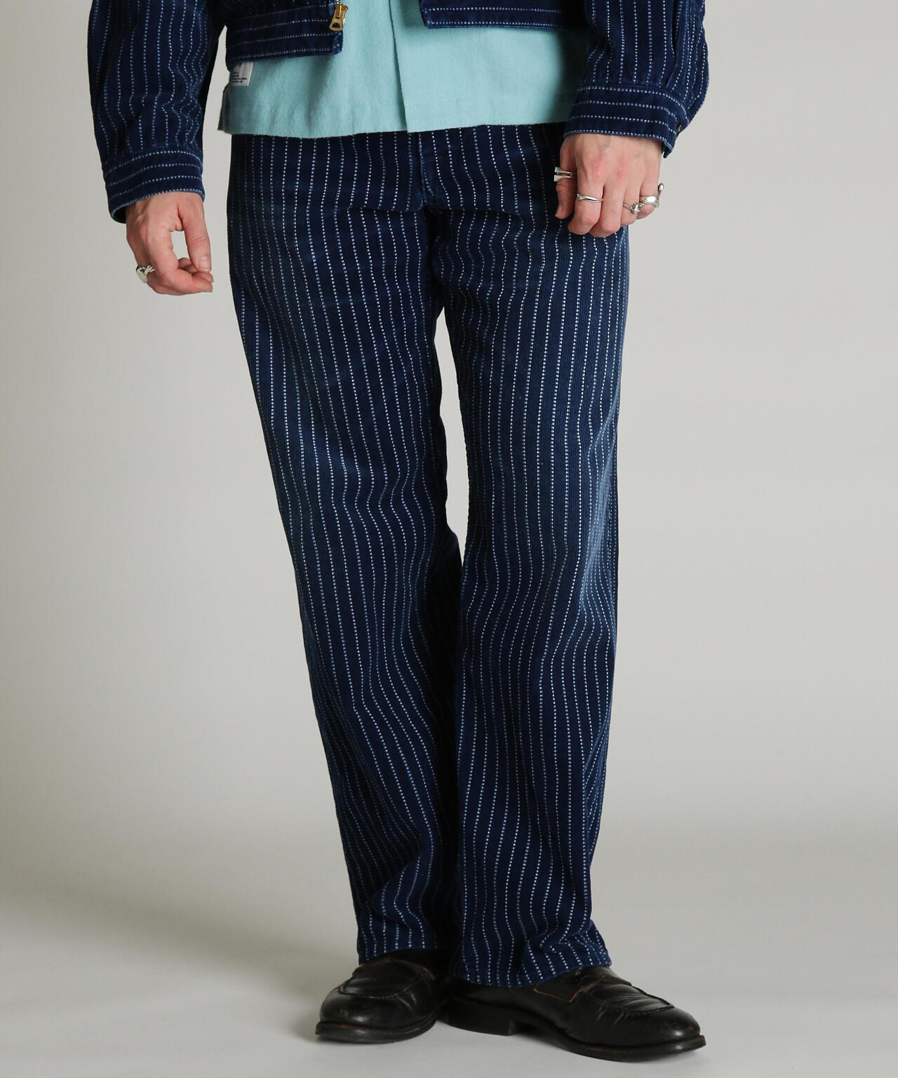 INDIGO CORDUROY PANTS 靛藍燈芯絨長褲